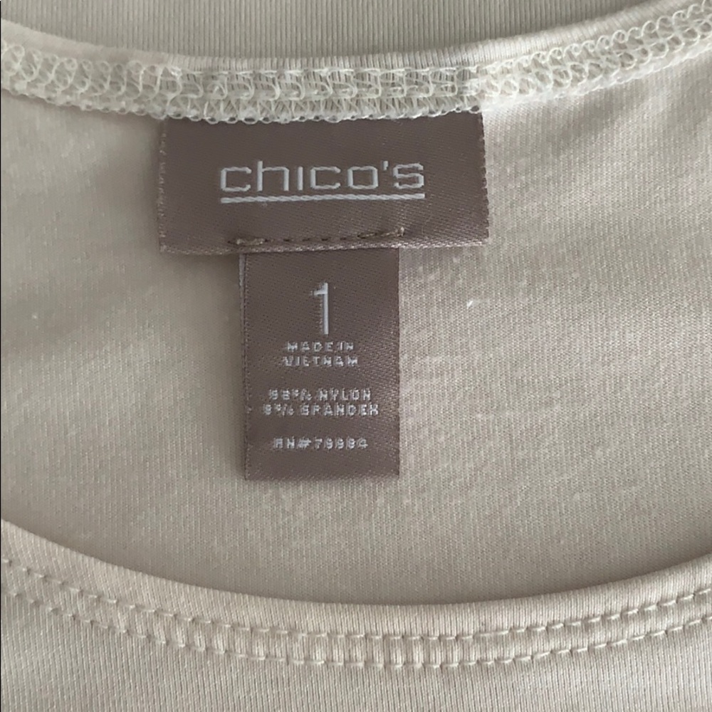 Chico’s Tank Ivory Size 1 - Picture 2 of 3